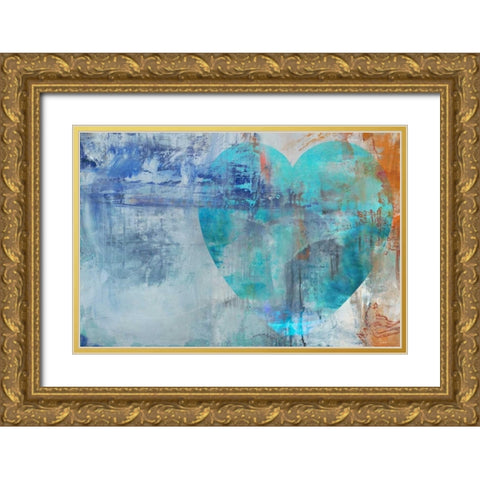 Heartfelt III Gold Ornate Wood Framed Art Print with Double Matting by Oppenheimer, Michelle