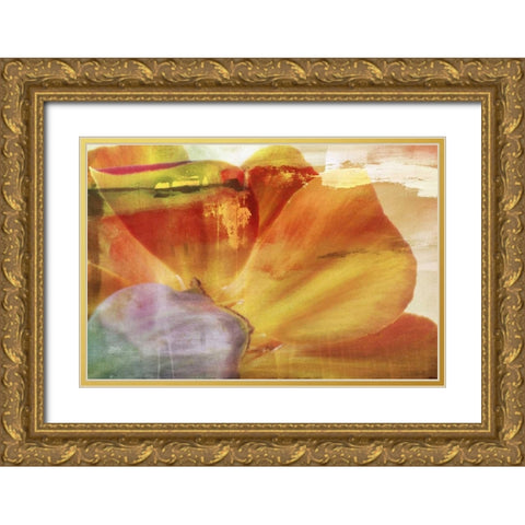 Floral Collaboration III Gold Ornate Wood Framed Art Print with Double Matting by Oppenheimer, Michelle