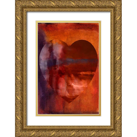 Heartfelt IV Gold Ornate Wood Framed Art Print with Double Matting by Oppenheimer, Michelle