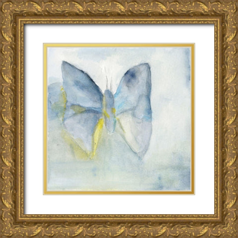 Butterfly V Gold Ornate Wood Framed Art Print with Double Matting by Oppenheimer, Michelle