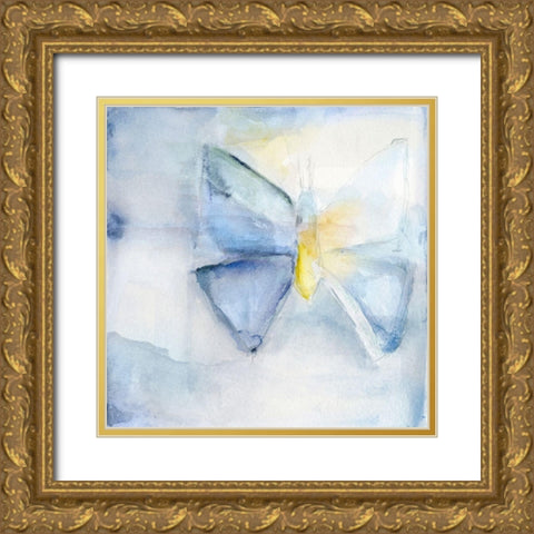 Butterfly VII Gold Ornate Wood Framed Art Print with Double Matting by Oppenheimer, Michelle