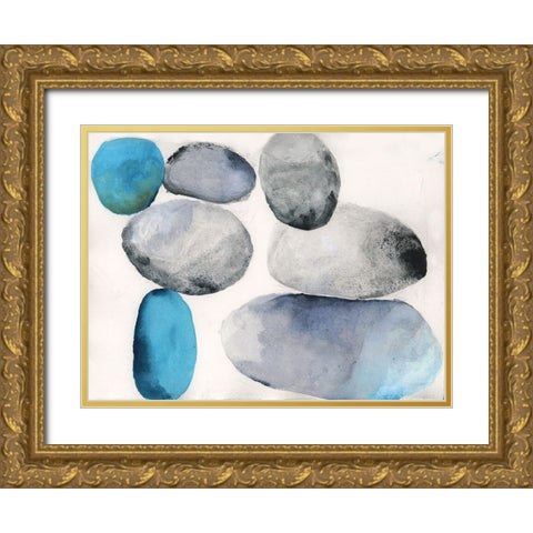 Stones II Gold Ornate Wood Framed Art Print with Double Matting by Oppenheimer, Michelle