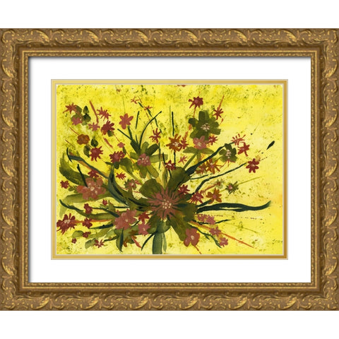Time to Bloom II Gold Ornate Wood Framed Art Print with Double Matting by Oppenheimer, Michelle