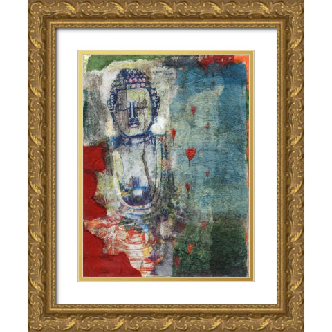 Bold Buddha Gold Ornate Wood Framed Art Print with Double Matting by Oppenheimer, Michelle