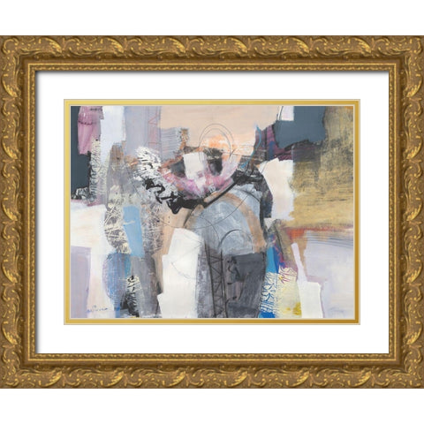 Ã¨ ok Gold Ornate Wood Framed Art Print with Double Matting by Piovan, Maurizio