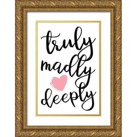 Truly Gold Ornate Wood Framed Art Print with Double Matting by Pavlova, Martina