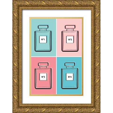 Perfumes II Gold Ornate Wood Framed Art Print with Double Matting by Pavlova, Martina