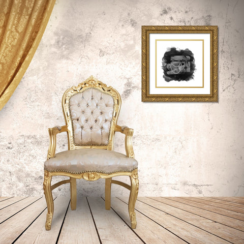 Black Bag Gold Ornate Wood Framed Art Print with Double Matting by Pavlova, Martina