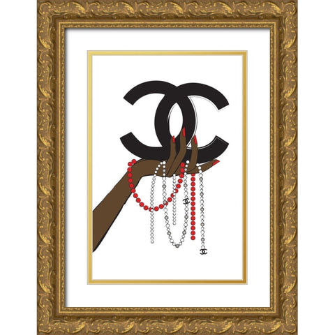 Jewelry II Gold Ornate Wood Framed Art Print with Double Matting by Pavlova, Martina