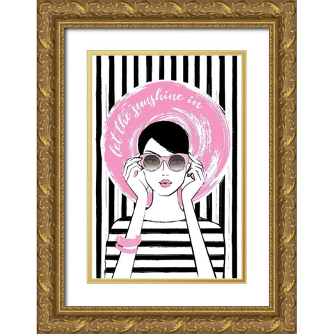 Sunshine Girl II Gold Ornate Wood Framed Art Print with Double Matting by Pavlova, Martina
