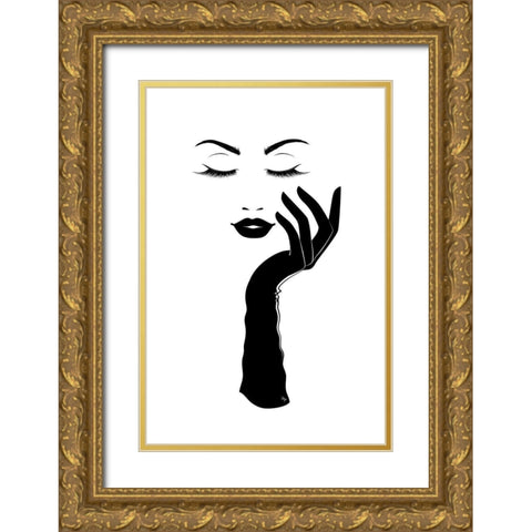 Dreaming Gold Ornate Wood Framed Art Print with Double Matting by Pavlova, Martina