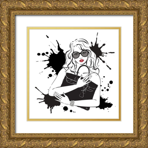 Mine Gold Ornate Wood Framed Art Print with Double Matting by Pavlova, Martina