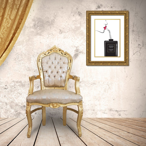 Perfume Drink II Gold Ornate Wood Framed Art Print with Double Matting by Pavlova, Martina