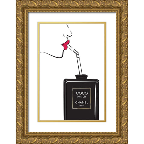 Perfume Drink II Gold Ornate Wood Framed Art Print with Double Matting by Pavlova, Martina