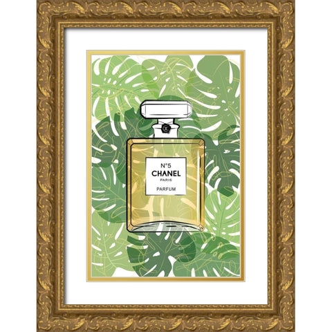 Tropical Gold Ornate Wood Framed Art Print with Double Matting by Pavlova, Martina