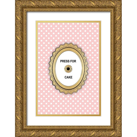 Press 4 Cake Gold Ornate Wood Framed Art Print with Double Matting by Pavlova, Martina