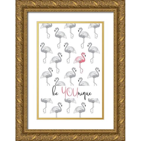Be You Gold Ornate Wood Framed Art Print with Double Matting by Pavlova, Martina