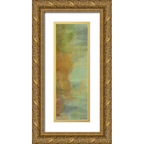 Passages Tryptic Right Gold Ornate Wood Framed Art Print with Double Matting by Tienhaara, Michael