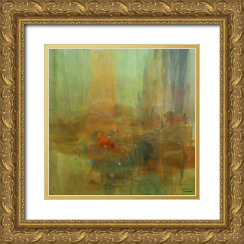 Patterns I Gold Ornate Wood Framed Art Print with Double Matting by Tienhaara, Michael