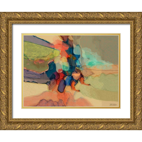 Progression IV Gold Ornate Wood Framed Art Print with Double Matting by Tienhaara, Michael