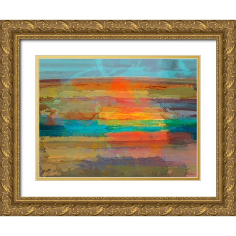 Solace II Gold Ornate Wood Framed Art Print with Double Matting by Tienhaara, Michael