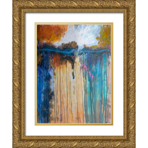 Cascading Memories I Gold Ornate Wood Framed Art Print with Double Matting by Tienhaara, Michael