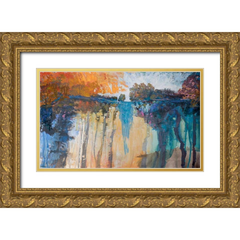 Cascading Memories IV Gold Ornate Wood Framed Art Print with Double Matting by Tienhaara, Michael