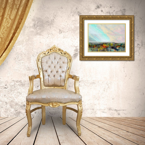 Formations Big Sky I Gold Ornate Wood Framed Art Print with Double Matting by Tienhaara, Michael