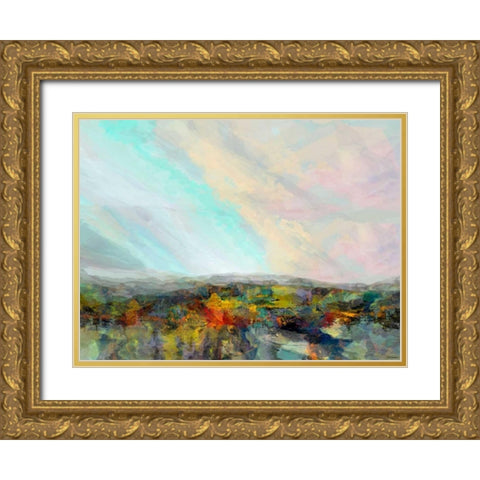 Formations Big Sky I Gold Ornate Wood Framed Art Print with Double Matting by Tienhaara, Michael