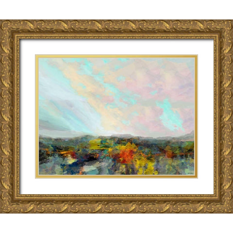 Formations Big Sky II Gold Ornate Wood Framed Art Print with Double Matting by Tienhaara, Michael