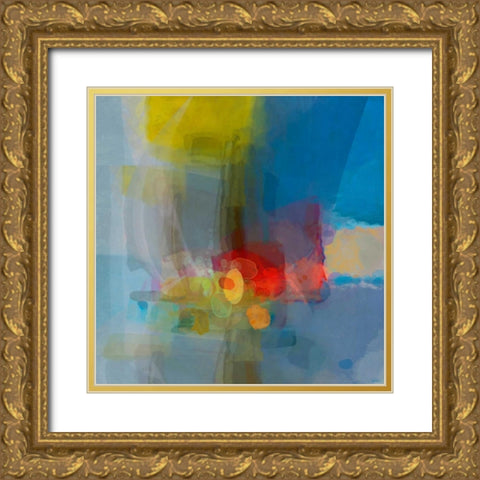 Galactic III Gold Ornate Wood Framed Art Print with Double Matting by Tienhaara, Michael