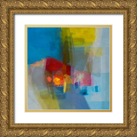 Galactic IV Gold Ornate Wood Framed Art Print with Double Matting by Tienhaara, Michael