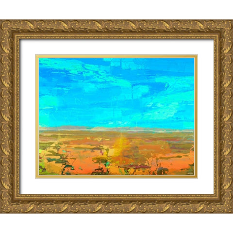 Mosaic Vista I Gold Ornate Wood Framed Art Print with Double Matting by Tienhaara, Michael