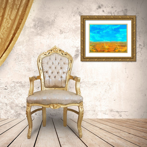 Mosaic Vista II Gold Ornate Wood Framed Art Print with Double Matting by Tienhaara, Michael