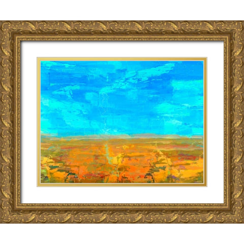 Mosaic Vista II Gold Ornate Wood Framed Art Print with Double Matting by Tienhaara, Michael