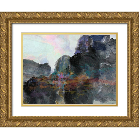 Interlude III Gold Ornate Wood Framed Art Print with Double Matting by Tienhaara, Michael