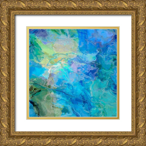 Random III Gold Ornate Wood Framed Art Print with Double Matting by Tienhaara, Michael