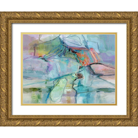 Movement I Gold Ornate Wood Framed Art Print with Double Matting by Tienhaara, Michael