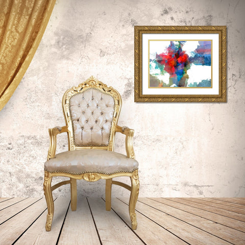 Spatial III Gold Ornate Wood Framed Art Print with Double Matting by Tienhaara, Michael