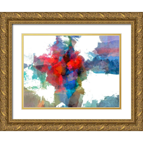 Spatial III Gold Ornate Wood Framed Art Print with Double Matting by Tienhaara, Michael