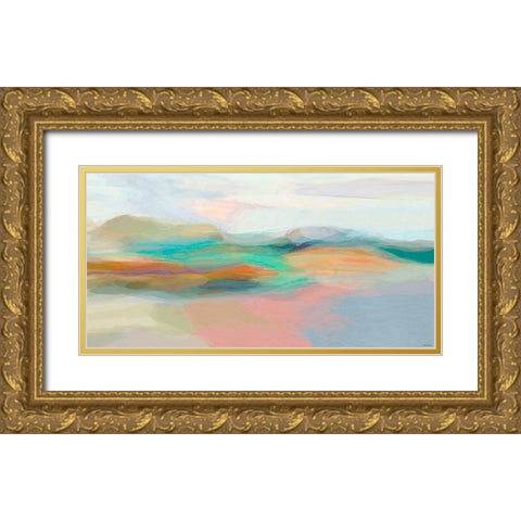Stratum I Gold Ornate Wood Framed Art Print with Double Matting by Tienhaara, Michael