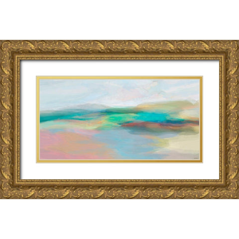 Stratum II Gold Ornate Wood Framed Art Print with Double Matting by Tienhaara, Michael