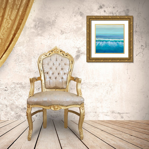 Seascape II Gold Ornate Wood Framed Art Print with Double Matting by Tienhaara, Michael
