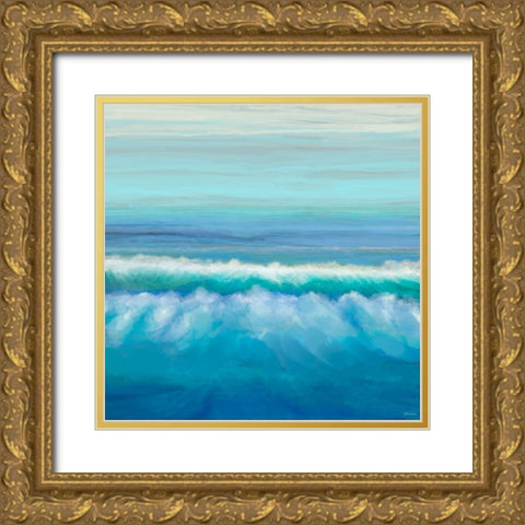 Seascape II Gold Ornate Wood Framed Art Print with Double Matting by Tienhaara, Michael