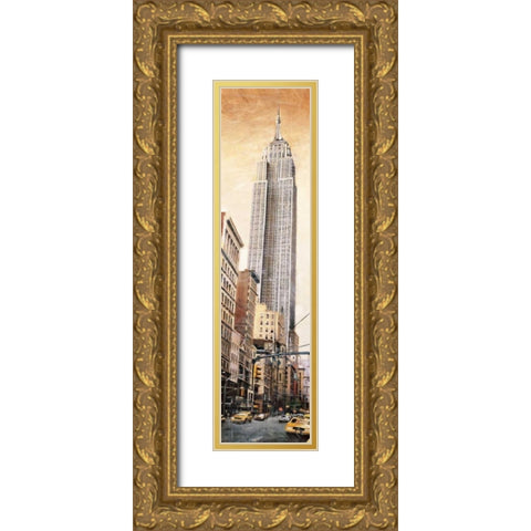 The Empire State Building Gold Ornate Wood Framed Art Print with Double Matting by Daniels, Matthew