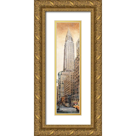The Chrysler Building Gold Ornate Wood Framed Art Print with Double Matting by Daniels, Matthew