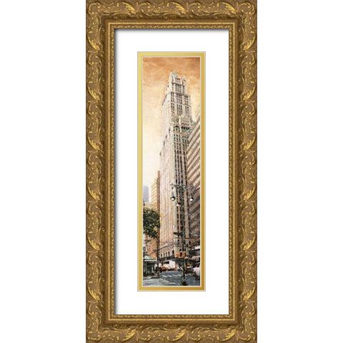 The Woolworth Building Gold Ornate Wood Framed Art Print with Double Matting by Daniels, Matthew