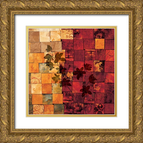 Segments I Gold Ornate Wood Framed Art Print with Double Matting by Wells, Marcia