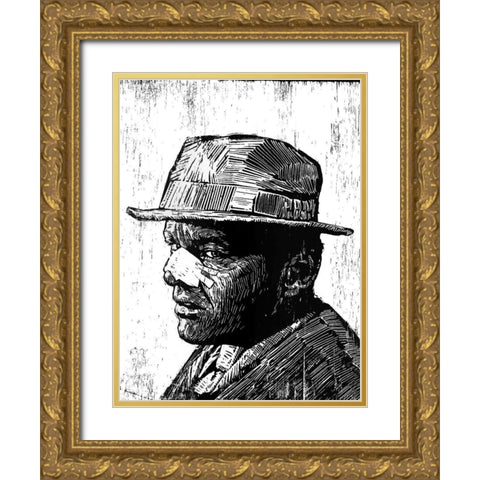 Jack Gold Ornate Wood Framed Art Print with Double Matting by Shigley, Neil