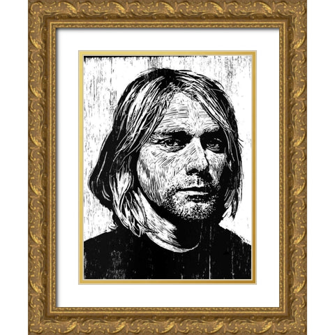 Cobain Gold Ornate Wood Framed Art Print with Double Matting by Shigley, Neil